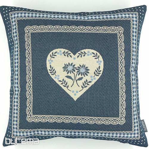 Housse de coussin Gobelin COUNTRY ROOM bleu