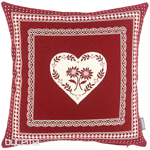Housse de coussin Gobelin SELSKÁ JIZBA rouge