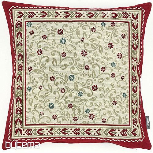 Housse de coussin tapisserie FLEURS DANS UN CADRE