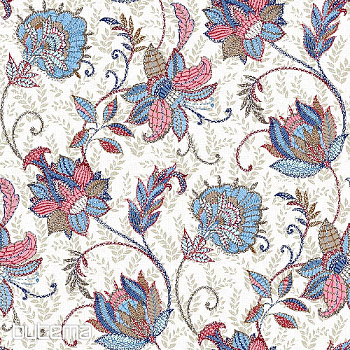 Tissu déco DORKA bleu