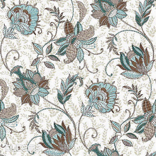 Tissu décoratif DORKA turquoise