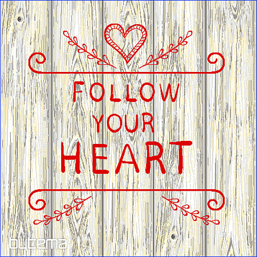 Housse de coussin tapisserie SUIVEZ VOTRE COEUR