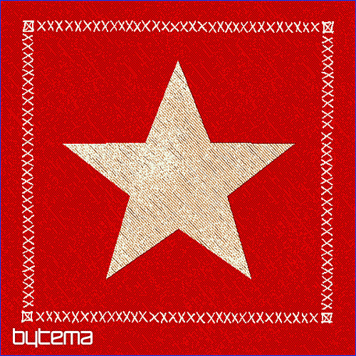 Housse de coussin tapisserie ÉTOILE ROUGE 1