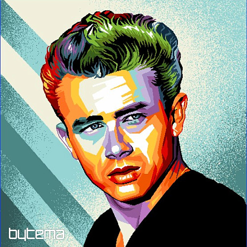 Housse de coussin en tapisserie COMICS James Dean