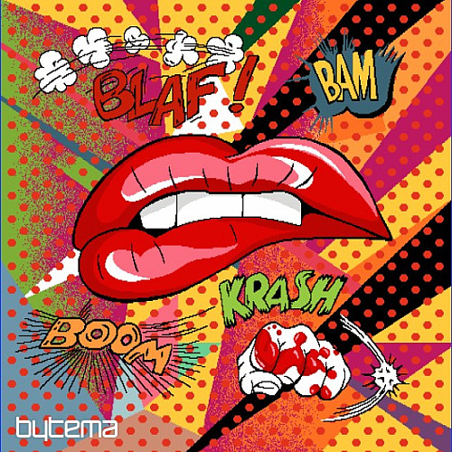 Housse de coussin tapisserie COMICS LIPS