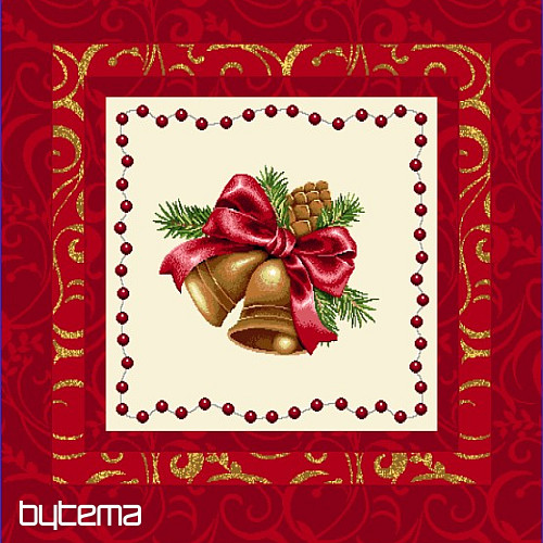 Housse de coussin décoration de Noël BELL IN A FRAME