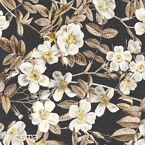 Tissu déco LEIRE noir