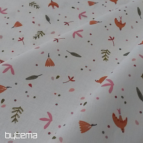 Tissu coton FEUILLES DE PAUL
