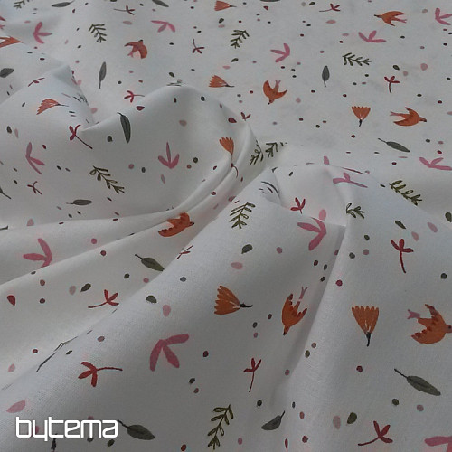 Tissu coton FEUILLES DE PAUL