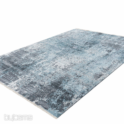 Tapis moderne MEDELLIN 400 argent / bleu
