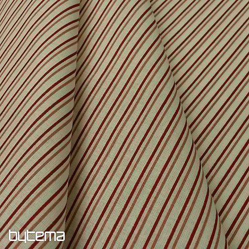 Tissu coton STRIPE rouge-rose