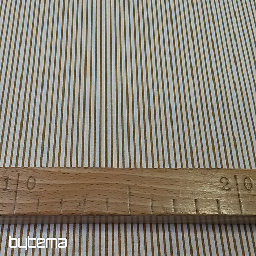 Tissu coton STRIPE marron