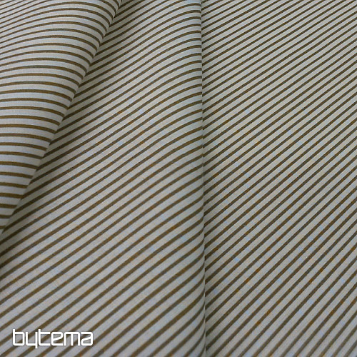 Tissu coton STRIPE marron