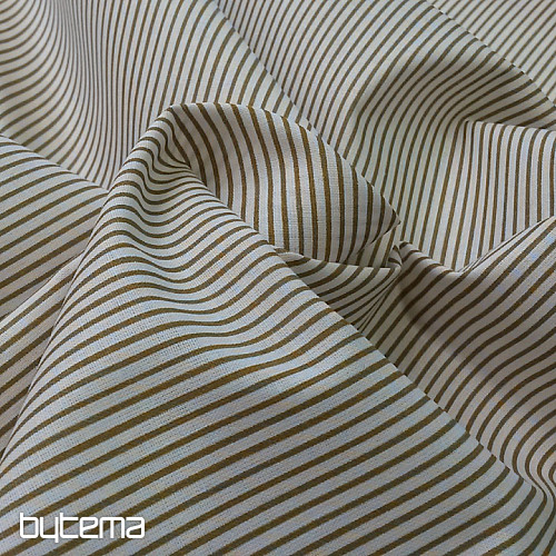 Tissu coton STRIPE marron