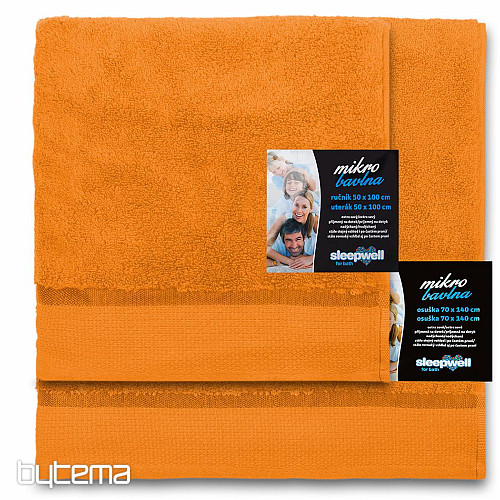 Serviette et drap de bain MIKRO Orange-moutarde