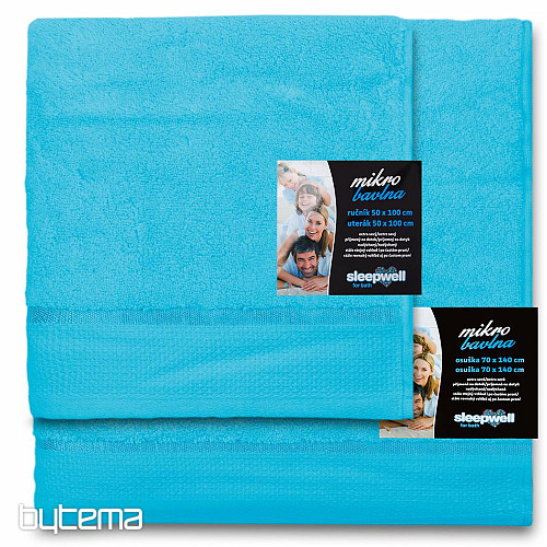 Serviette et serviette de bain MICRO TURQUOISE