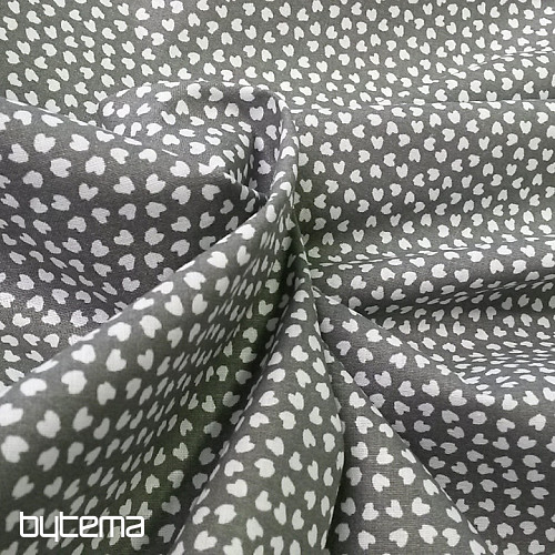 Tissu coton COEUR mentholé