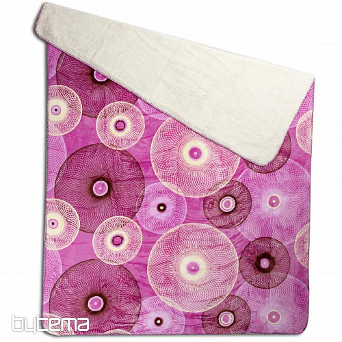 Couverture mouton - bulle violette