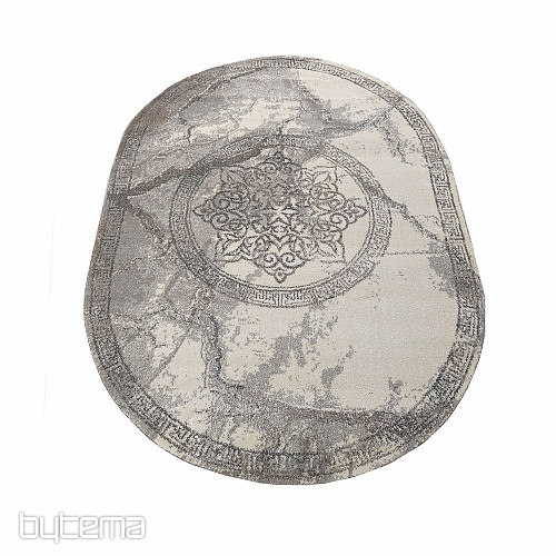 Tapis moderne ovale VISTA BLANC GRIS