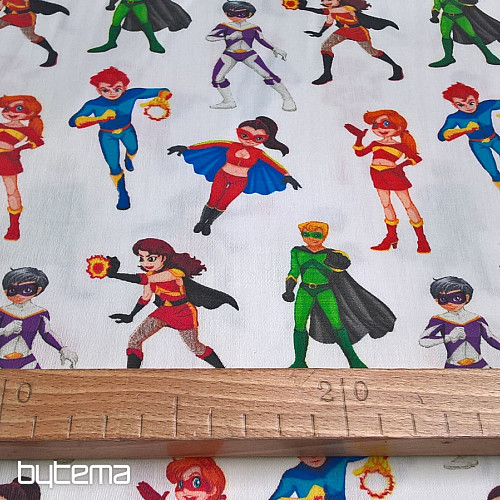 Satin de coton enfant ACTION HEROES digital