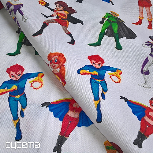 Satin de coton enfant ACTION HEROES digital
