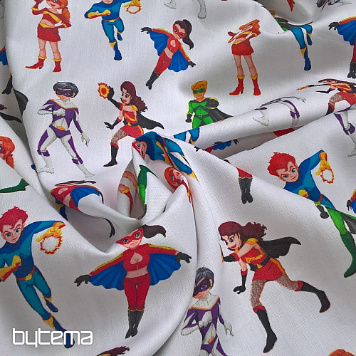 Satin de coton enfant ACTION HEROES digital
