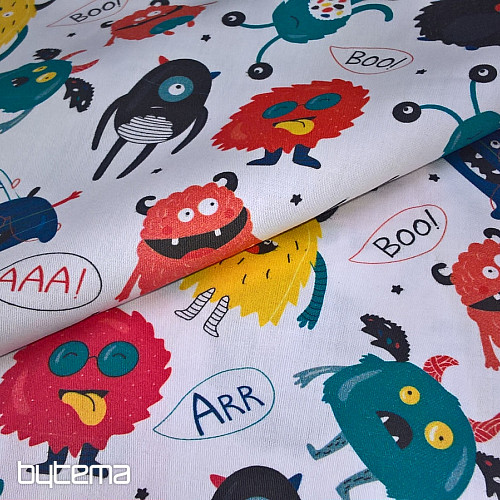 Satin de coton enfant MONSTERS digital