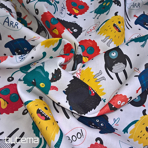 Satin de coton enfant MONSTERS digital