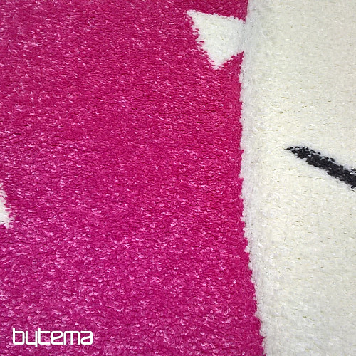 Tapis pièce enfant PASTEL Bunny rose