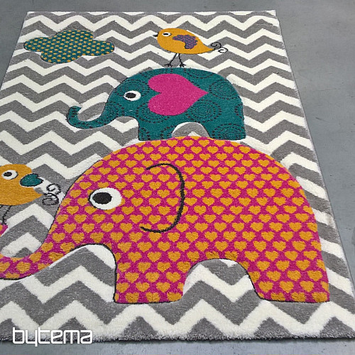 Tapis enfant PASTEL Éléphants