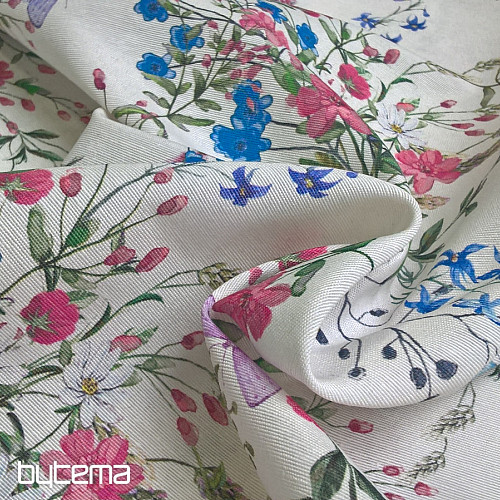 Tissu décoratif MALVA MEADOW BLOSSOM