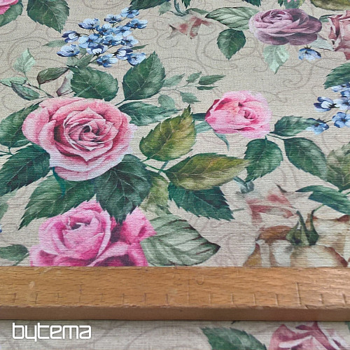 Tissu décoratif LANTANA ROSE