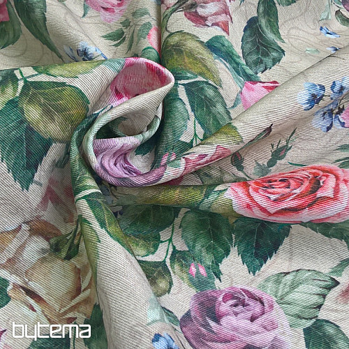 Tissu décoratif LANTANA ROSE