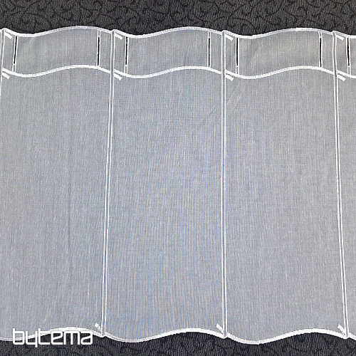 Rideau brodé moderne pour vitrail 11101 blanc