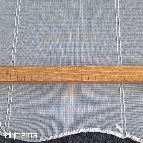 Rideau brodé moderne pour vitrail 11101 blanc