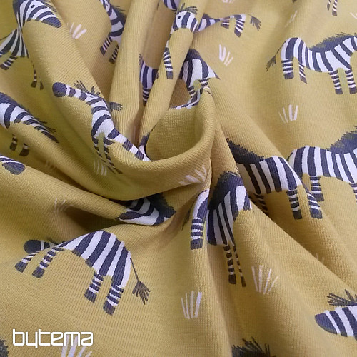 Maille coton ZEBRA jaune-vert