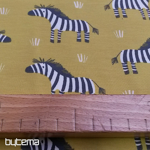 Maille coton ZEBRA jaune-vert